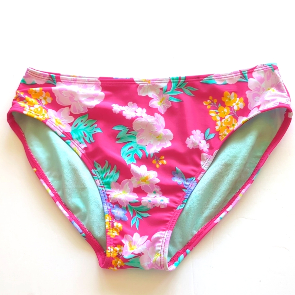 Art Class Girls Pink Floral Swim Bottom Size 14/16 NWT
